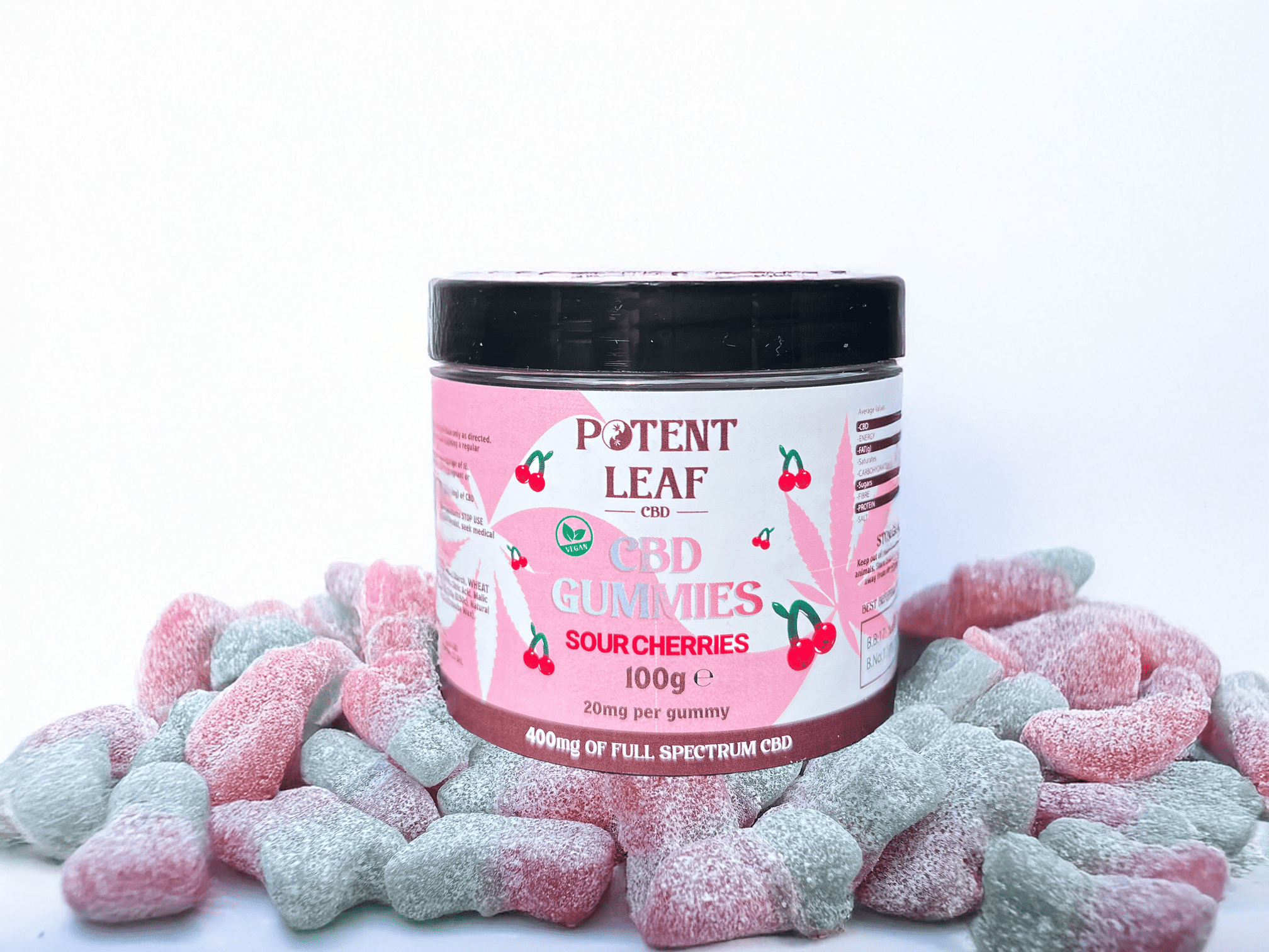CBD Sour Cherry Gummies Image One