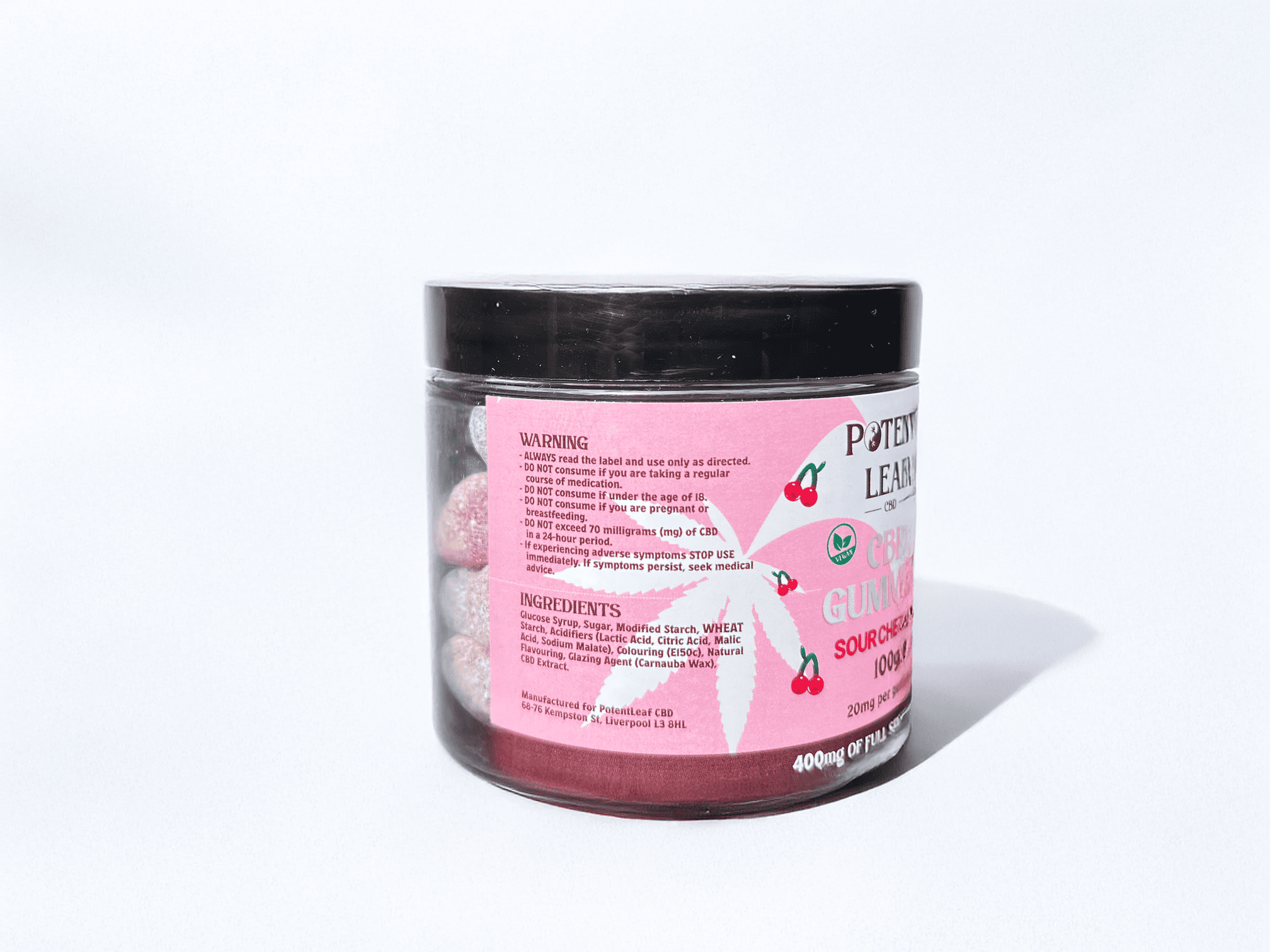 CBD Sour Cherry Gummies Image Two