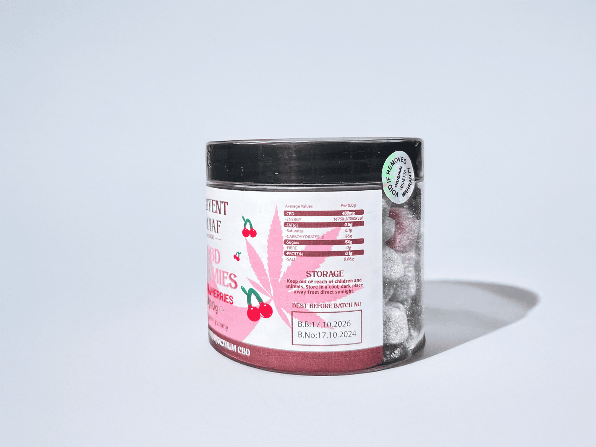CBD Sour Cherry Gummies Image Three